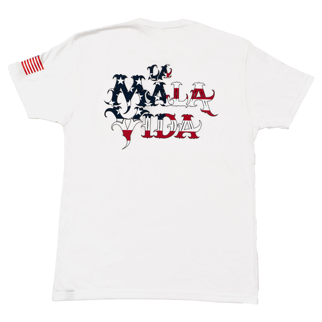 La Mala Vida White USA Tee